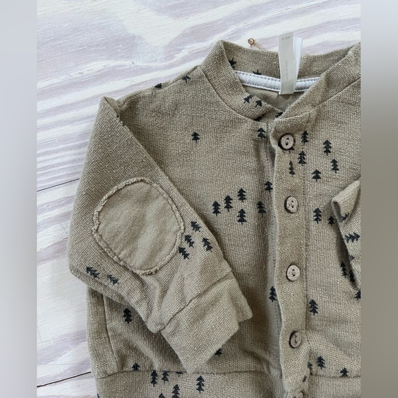 Rylee + Cru Tree Pants and Cardigan Set Sz 0-3m - Picture 3 of 3